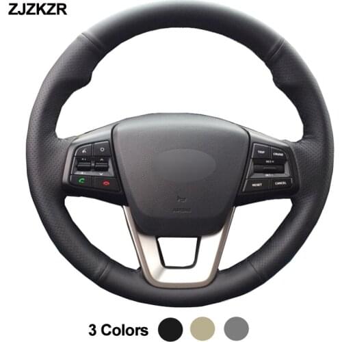 Car Auto Steering-Wheel Cover For Hyundai ix25 2014-2018 ix35 2018 Creta 2016-2018 Elantra 2017 2018 Funda Volante Stuurhoes