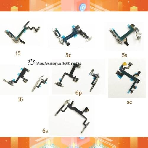 High Quality For iPhone 5 5S 5C 6 6S 7 8 Plus Volume Button Power Switch On Off Button Key Flex Cable