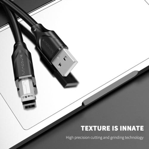 New Printer Data Cable USB Type-b To USB2.0 Cable For Label Printer Oxygen-free Copper Square Port Printer Data Cable