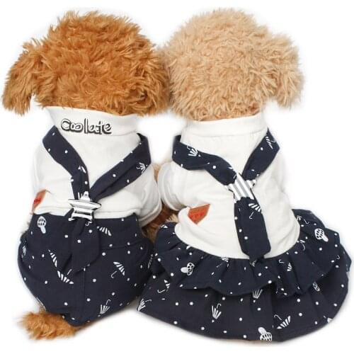 Summer Dog Dress Pet Lover Clothing Campus Dresses Dogs Four Legs Rompers 6071090 Pets Clothes Supplies XS S M L XL