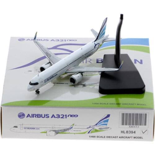 1:400 Scale Busan Airways A321NEO Airline Model with Base Alloy Aircraft For Collectible Souvenir Show Gift Toy
