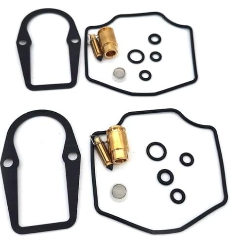 2 Sets Motorcycle Carburetor Carb Repair Kit Rebuild Parts Set Float Needle Valve Gasket O-rings For Yamaha XT550 XT600 TT600