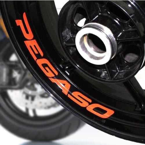 A set of 8pcs 8 X CUSTOM INNER RIM DECALS WHEEL Reflective STICKERS STRIPES for Aprilia PEGASO