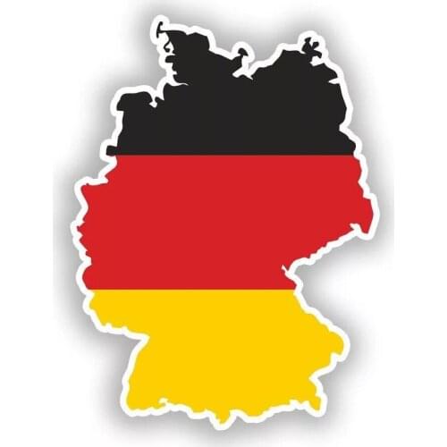 S50100# 13/15/17CM Personality PVC Decal Germany Flag Waterproof Car Sticker on Motorcycle Laptop Decorative Accessories
