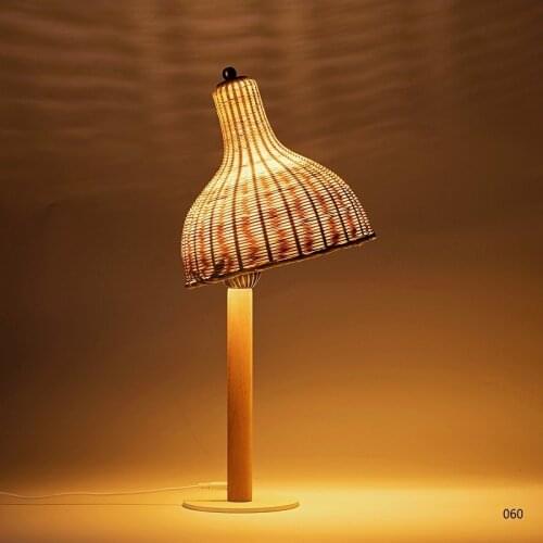 Chinese Style Modern Simple Bamboo Led Desk Lamp Bedroom Atmosphere Lamp Personality Creativity Warm Sleep Bedside Kids Desk