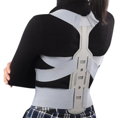 Invisible Breathable Clavicle Chest Posture Corrector Back Brace Spine Shoulder Support Belt Steel Plate Double Banded Women Men