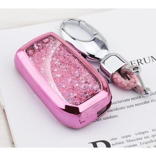 Colorful Quicksand New Soft TPU Car Key Protection Case Cover For Toyota Prado CROWN Camry COROLLA Land Cruiser Prius Vitz shell