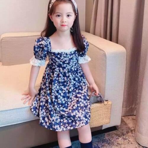Toddler girl clothes kids clothes 2021 Summer Baby Girls Printed dress Princess Kids Cute Clothing 2-6T