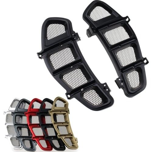Pair Motorcycle CNC Radiator Guard Protector Bezel Cover Grille For VESPA GTS 250 300 GTV HPE