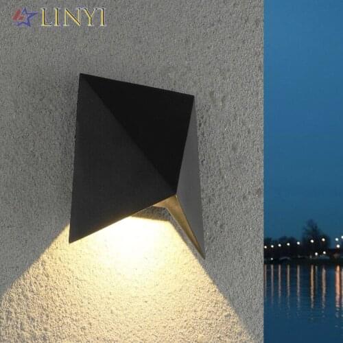 Super Bright Outdoor Waterproof 5W LED Wall Light Garden Porch Aisle Corridor Wall Lighting Black White Light Fixture Wall Lamps