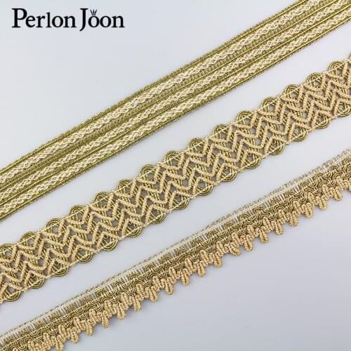 10 yard 3cm New golden polyester wave webbing clothing bag shoes decorative ribbon woven decorative accessories ZD006