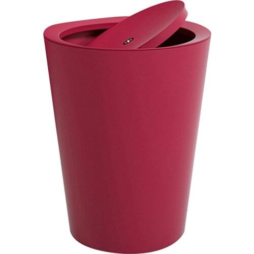 Recessed Trash Can Balance swing clamshell with Swing-top Lid 360 Degree Flip 9L Bathroom Kitchen Home Trash Gargage Can