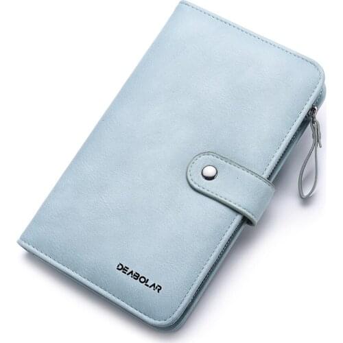 Ms Women Fashion Wallet Long Korean Coin Purse Passport Multifunction Phone Bag Womens Wallets and Purses