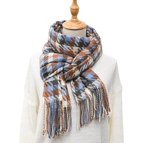 Women Winter Scarfs Shrugs Large Cashmere Tassle Shawl Pashmina Wraps Muffler Encharpe Szalik Zimowy Sjaals Voor Dames Bufandas