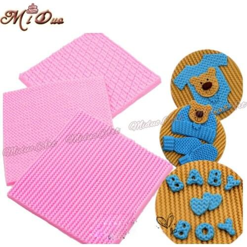 1 piece knitting silicone cake mold baby fondant mold cake decorating tools gum paste mold cupcake mold soap mould