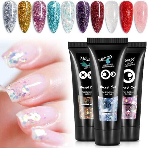 15g New Nail Extension Gel Uv Gel Sequin Crystal Extension Quick-drying Phototherapy Gel For Home Nail Art Shop Manicure Tool