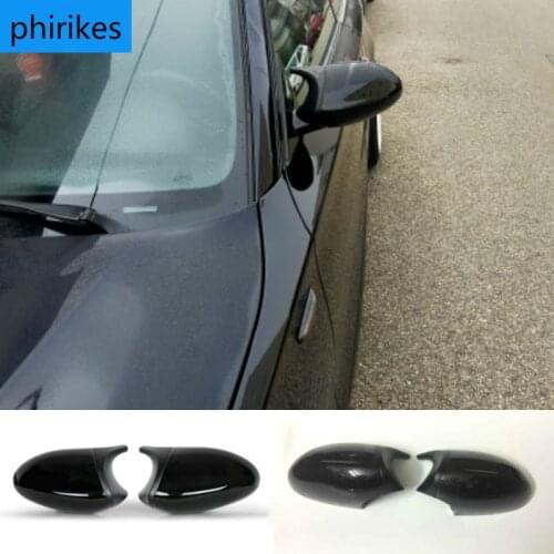 2PCS For BMW 1 3 Series E81 E82 E87 E88 E90 E91 E92 E93 Car Side Wing Mirror Cover Rear-View Caps Black high quality types