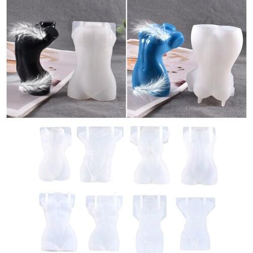 3D Body Candle Mold Silicone Wax Crafting Mould Muscle Male Female Design Art Fragrance Candle Making Soap Craft Molds