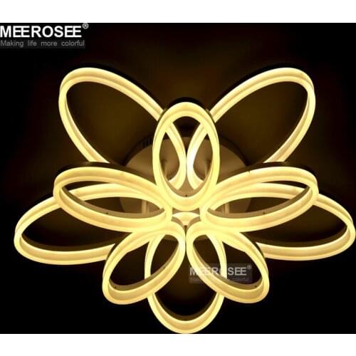 Acrylic Flush Ceiling Lights White Light Frame Home Decorative Lighting Fixtures Oval LED Lustre Lamp for Living Room