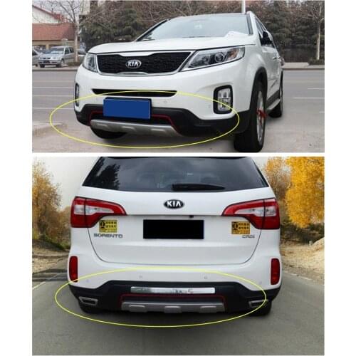 Auto BUMPER GUARD For KIA Sorento 2013.2014 High Quality Brand New ABS Guard Plate Front + Rear Car Accessories