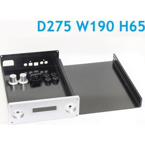 Size D275 W190 H65 All Aluminum DAC Chassis Suitable For 1794+4118 Board AK4490 +4118 Board WA8 DIY Case Amplify Aluminum Box