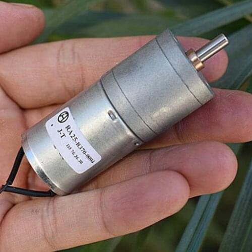 DC5V-6V 34RPM Micro ZGA25R-370 Geared Motor All Metal Gear Box Speed Down Ratio 1:175 Slow Speed Quiet Large Torque High Quality