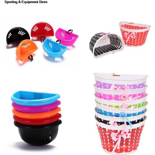 Children Bicycle Storage Scooter Handle Bar Carrier Bicycle Basket Front Bag Rear Cycling Hanging Panniers Bike Bowknot