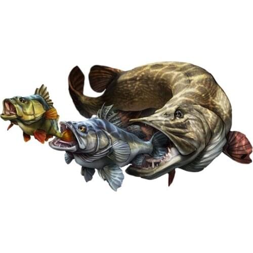 For Dodge Stickers Asome Fish Art Car Decoration Sticker Road Bike Decal 15cm X 15cm
