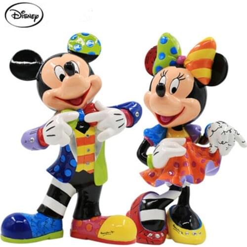 Creative cartoon Disney Mickey Minnie hand-made ornaments Mickey Mouse romantic sweet love gift Action Figure Toy AG 2200