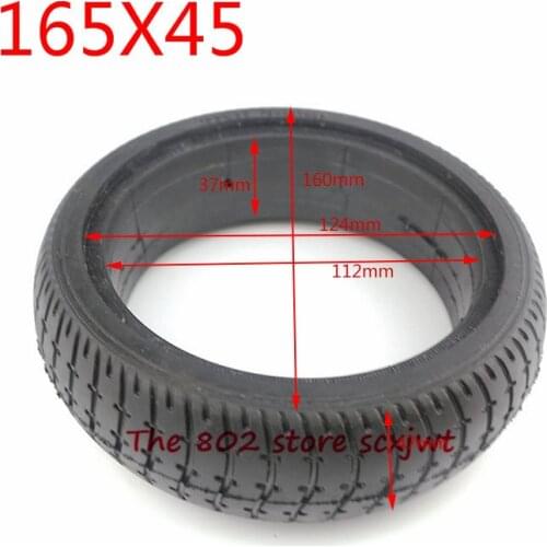 Good quality 6-inch electric skateboard tubeless tire 165x45 solid tire inflation-free explosion-proof solid tire 165*45 tyre