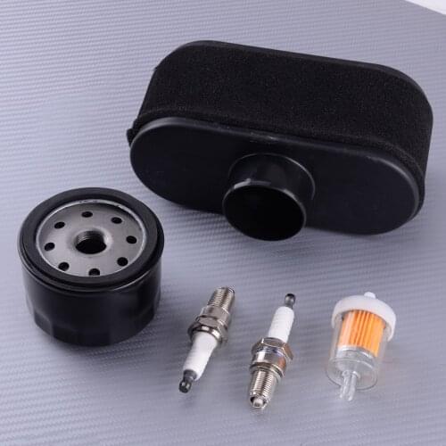 LETAOSK 5pcs Oil &Fuel & Air Filter & Spark Plug Tune Up Kit Replacement Fit for Kawasaki FR651V FR691V FR730V FS481V FS541V