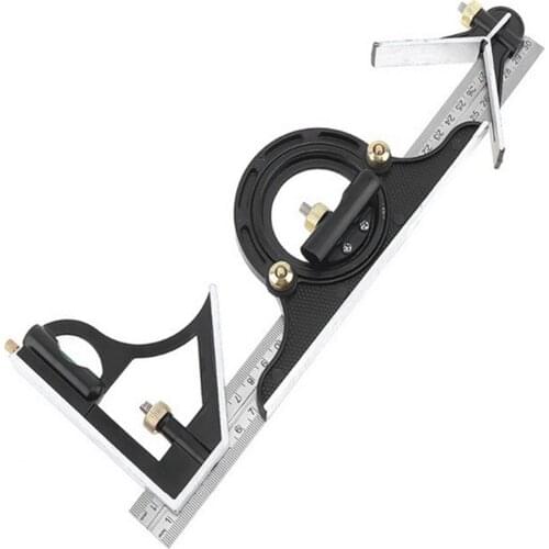 3 in 1 Ruler Tool Multi-function Square Angle Finder Woodworking Set