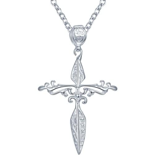 Lucky Charm Silver Color Pendants For Women Fashion Jewelry Necklace Lady Accessories Fashion Jewelry Pendant Sword AN360