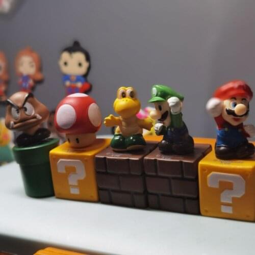 Super Mario small ornaments plastic cars home small ornaments