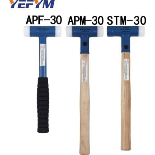 30mm Face Tap Nylon/Steel Hammer For Multifunctional hand tool hard plastic Walnut wood/Non Slip Plastic handle diameter tools
