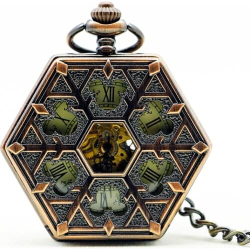 Fashion Wild Accessories Pocket Watch Middle School Student Creative Gift Fully Automatic Clamshell Vintage Mechaincal Watches