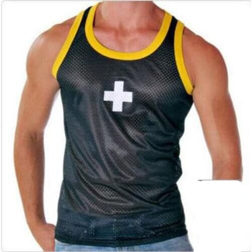 Mens vest elastic mesh vest