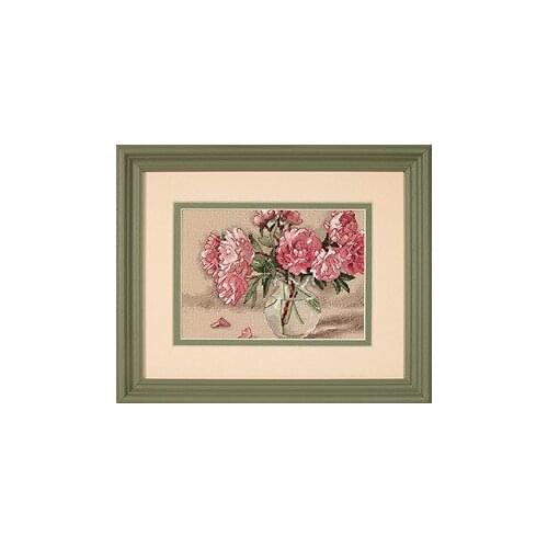 MM Top Quality Beautiful Lovely Counted Cross Stitch Kit Pink Tulip Tulips Peony Peonies Flower Flowers dim 65048