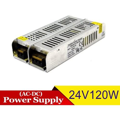 Single Output Power Supply DC24V 5A 120W Led Driver Transformers AC-DC 24V Powers Adapter For CCTV Strip Modules Light Monitor