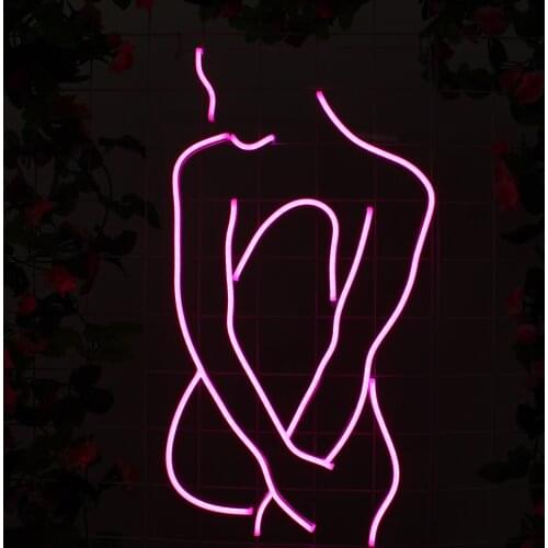 Sexy Neon Sign Light Custom Led Human Body Womans Club Wall Hanging Flex Lighting for Sign Decor White For Room Shop Bar Sign