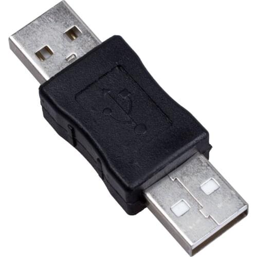 SODIAL(R) USB A Male to Male Connector Adapter Black