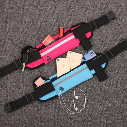 Running Bag Large Capacity Outdoor Sports Waist Pack Diving Material Kettle Bag Night Running Reflective Waist Bag Riding Bag