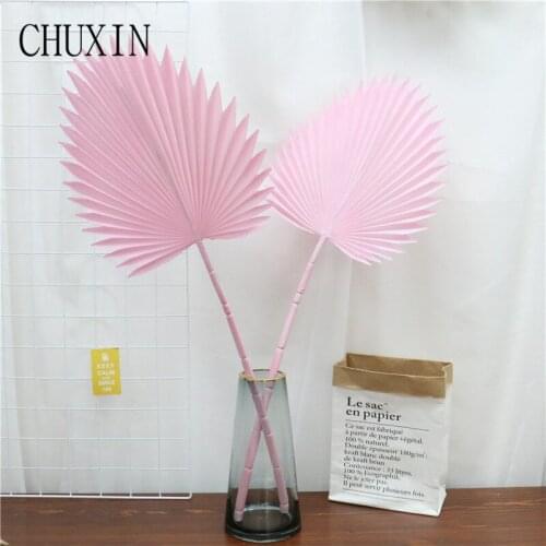 90cm Fan Leaf Plastic Artificial Plants Family Wedding Decoration Living Room Balcony Dining Table DIY Photography Fake Flowers