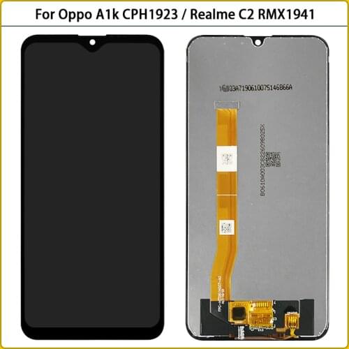 For Oppo A1k CPH1923 6.1'' LCD Display Touch Screen Digitizer Sensor Assembly For Oppo Realme C2 RMX1941 RMX1945 LCD Repair