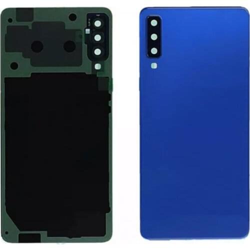 For Samsung Galaxy A7 2018 A750F SM-A750 Battery Back Cover Door Housing Replacement Repair Parts + ear Camera Glass Lens Frame