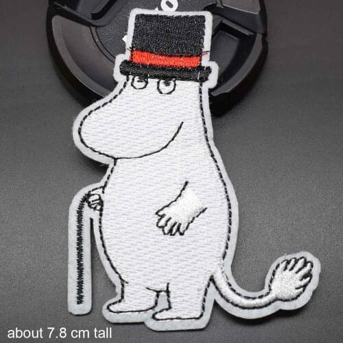 Cartoon Lovely White Animal Iron On Embroidered Clothes Patches For Clothing Stickers Garment Wholesale