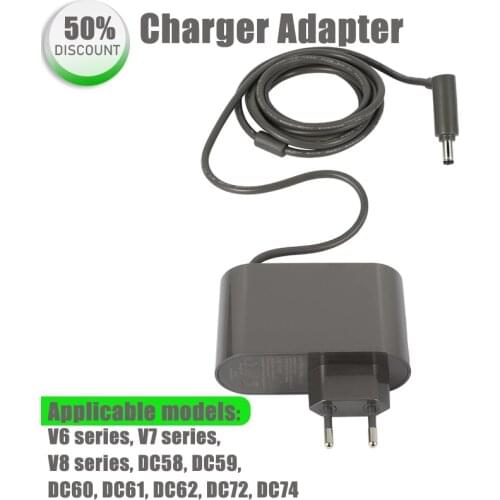 Charging Adapter Adapter for Dyson V6 V7 V8 Cord Free-Handhelds Stick Vacuum Power Supply Cord Charger,EU Plug