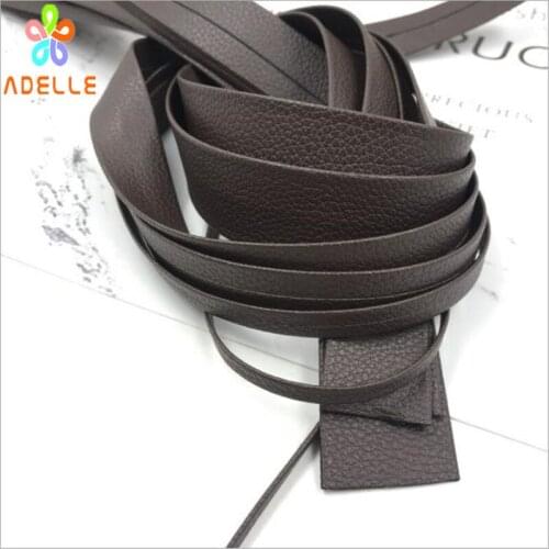 10m Fold Textured PU Strap SOFT Faux Leather Tape Grain Trimming Wrapping Tsuka Ito Tsukaito DIY Bias Binding free shipping