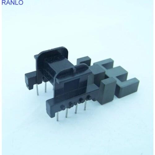 10pcs EF20 4+4 horizontal transformer bobbin PC40 magnet ferrite core pin pitch 5mm row pitch 15mm