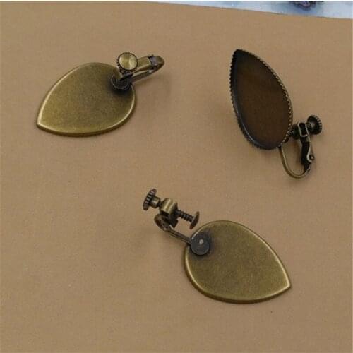 10Pcs Waterdrop Blank 18*25mm Cabochon Earring Base Wholesale DIY Handmade Jewelry Findings